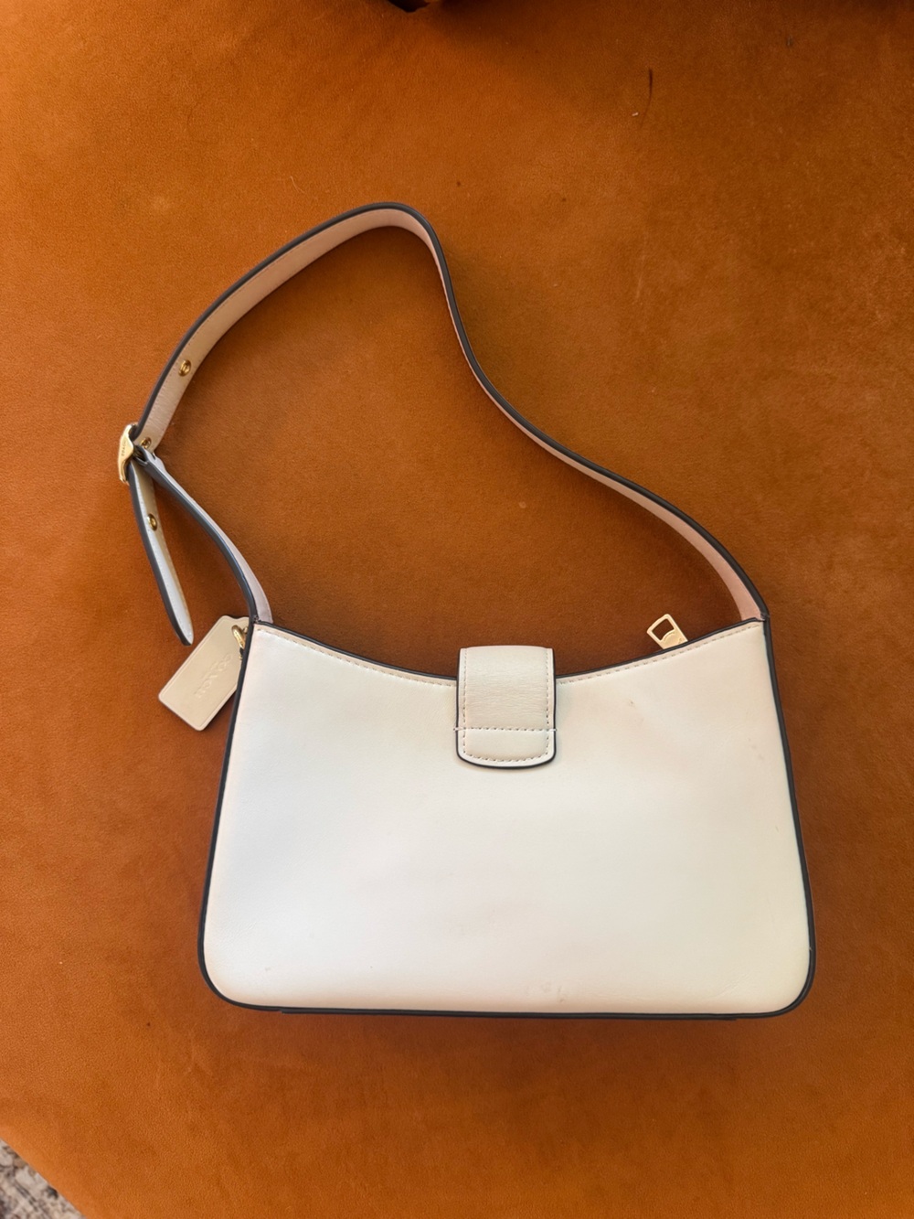 Coach Eliza Shoulder Bag in Bone with Gold Hardware | WORN ONCE - Picture 4 of 14